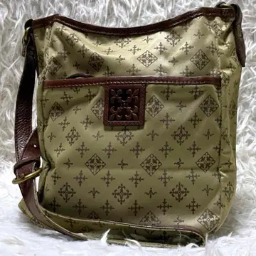 russet 모노그램 나일론 숄더백 가죽 소가죽 카키 계열