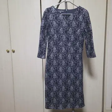 LAURA ASHLEY 레이스 패턴 니트 원피스 UK 10