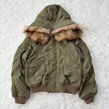 마우지 N-2B 플라이트 자켓 밀리터리 2way 카키 퍼