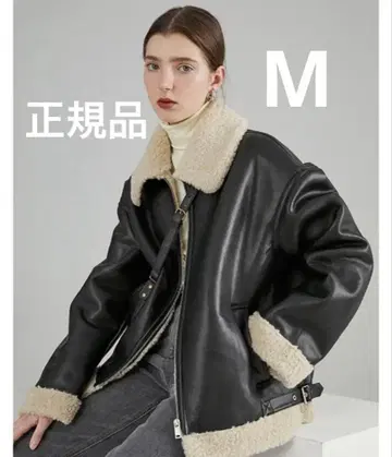 fano studios 보아 라이더스 가죽 블루종 M