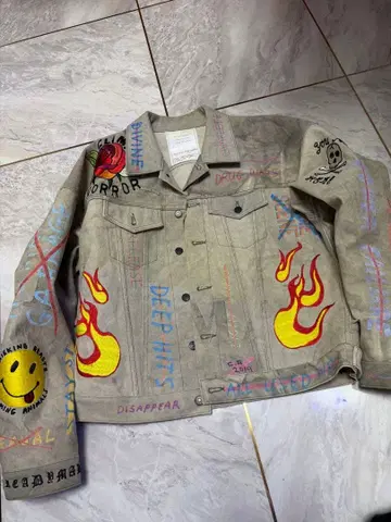 READYMADES 그래피티 데님 자켓