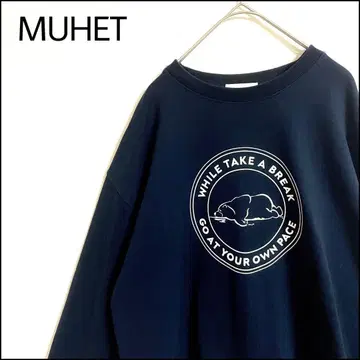 MUHET 뮤에타 맨투맨 네이비 오버 사이즈