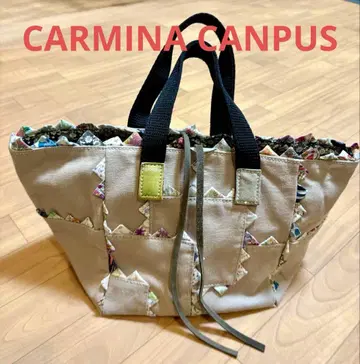 CARMINA CANPUS 리버티 패치워크 토트백 베이지