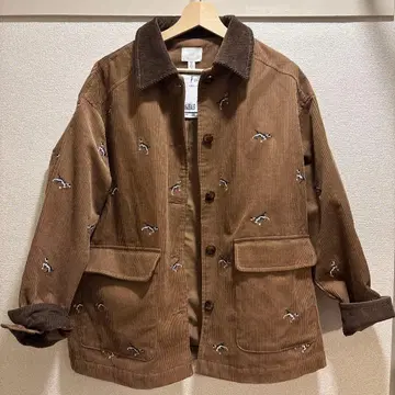 H&M 코듀로이 자켓 브라운