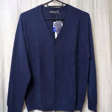 BRICK HOUSE 베이직 래글런 니트 가디건 네이비 파랑