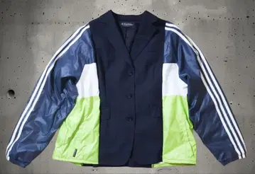 구제 의류 리메이크 테일러드 자켓 x 트랙 자켓 도킹 재구축