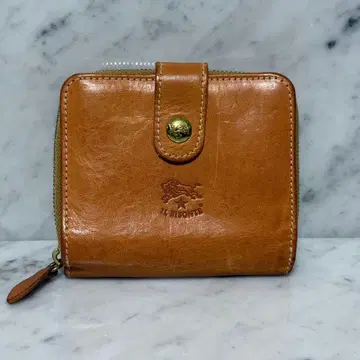 이탈리아제 IL BISONTE 일비종떼 접이식 지갑 천연 가죽 가죽