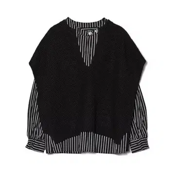 아즈노아즈 블라우스와 베스트 세트