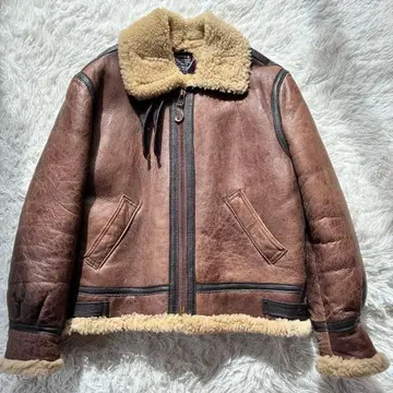 USA 쇼트 레어 42 리얼 무스탕 자켓 B-3 보머 플라이트