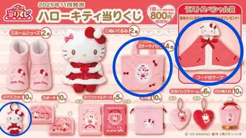 산리오 헬로키티 복권 라스트원 케이프 토트백 마스코트