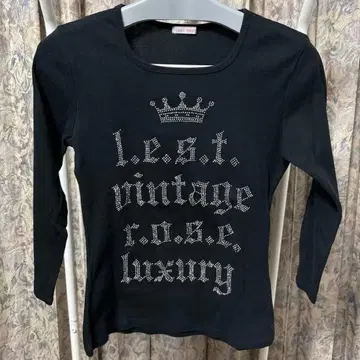 [ 새상품급 ] L'EST ROSE 큐빅 긴팔 상의 M 사이즈