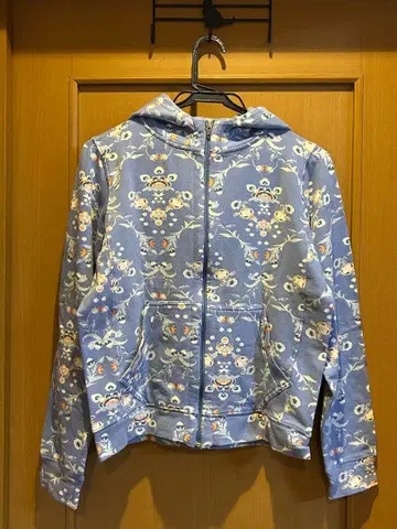 patagonia 후드 부착 집업 후드티 S 사이즈 블루 계열 x 꽃무늬