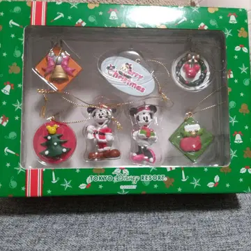 레어 새상품 도쿄 디즈니 리조트 크리스마스 오너먼트 7개 세트 미키