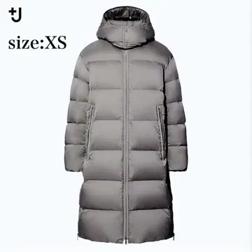 [레어] UNIQLO+J 즉완판 다운 오버사이즈 코트 롱 후드 XS