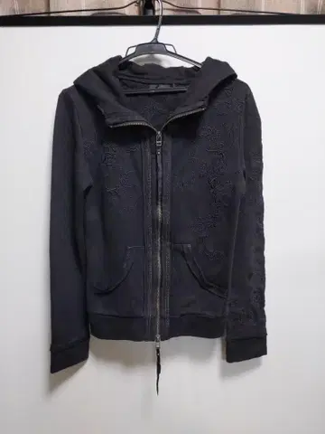 자수 블랙 후드티 미다스