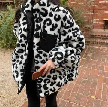 [ 컨디션 최상 ] REVECITE 레오파드 점퍼 오버 사이즈 ZARA