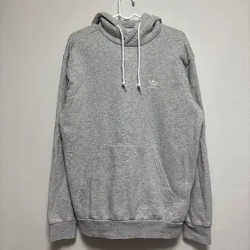 adidas 그레이 후드 부착 후드티 L 사이즈