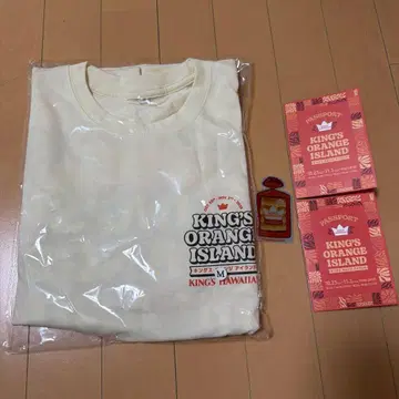 KING'S ORANGE ISLAND 긴팔 티셔츠 여권 스티커