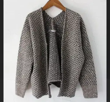 25aw 새상품 homspun 내추럴 네프 자카드 가디건