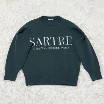 라운지 드레스 긴팔 니트 자수 로고 니트 그린 그린