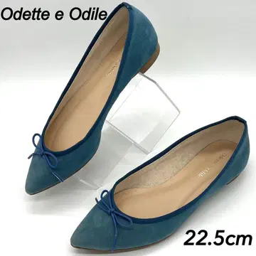 오데뜨 앤 오딜 22.5cm 스웨이드 스틸레토 리본 파랑