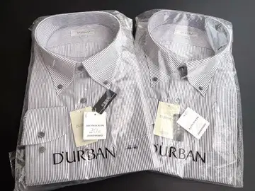 [택 포함 새상품] 더반 긴팔 와이셔츠 스트라이프 버튼 다운 2장 세트