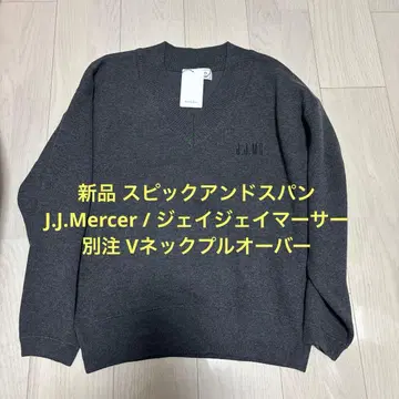 [새상품] 스픽 앤 스팬 제이 제이 머서 별주 V넥 풀오버