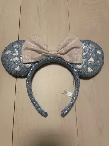 미키 미니 하트 무늬 머리띠 디즈니