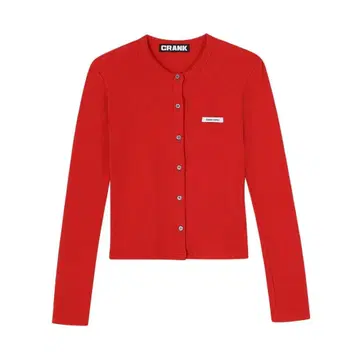 CRANK 버튼 가디건_레드 가디건