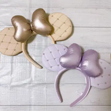 퀼팅 머리띠 아이보리 & 퍼플