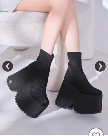 미셸 마카롱 통굽 부츠 삭스 부츠 XS