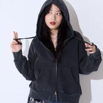 JEANASIS 페이드 컬러 지퍼 후디