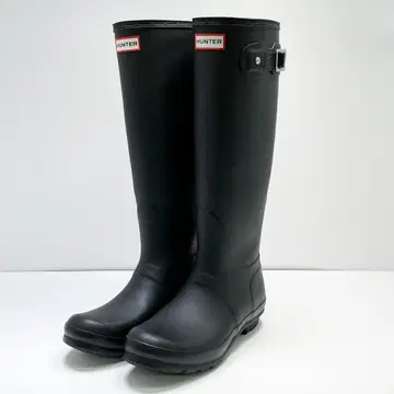 HUNTER 헌터 블랙 레인부츠 버클 포함
