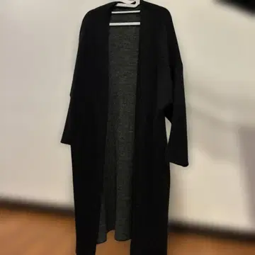 mizuiro ind 블랙 롱 가디건 복슬복슬