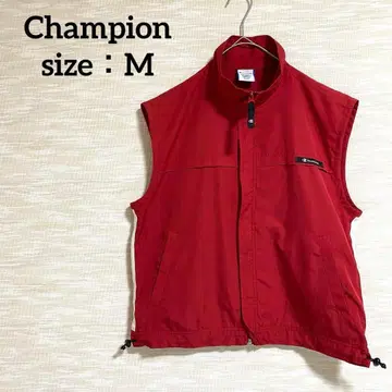 챔피온 Champion 나일론 베스트 [ M ] 풀 집업 레드 1030