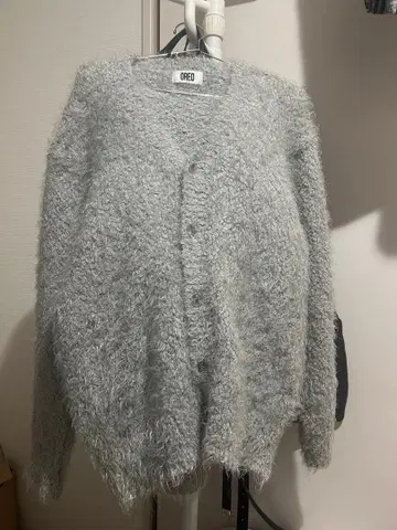 [ Chikashitsu + ] 버클 헤어리 긴팔 가디건