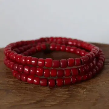 레어!! 화이트하츠 올드 비즈 7밀리 정도 한 줄 짙은 빨강 피빨강