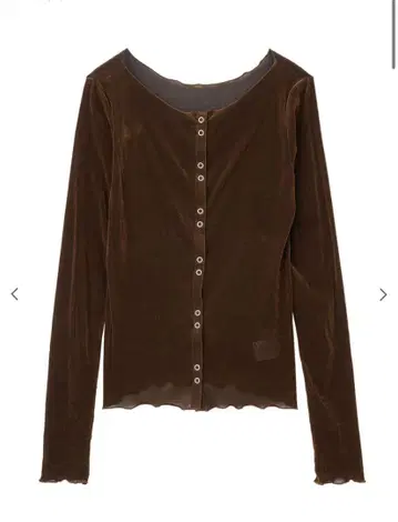 이번 시즌 완판 COCO DEAL 플로키 튤 상의 브라운