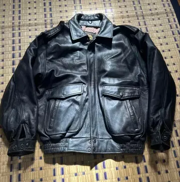 블랙 양가죽 A-2 봄버 자켓 빈티지