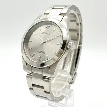 CITIZEN 쿼츠 손목시계 1032-S75560 실버 다이얼 작동품