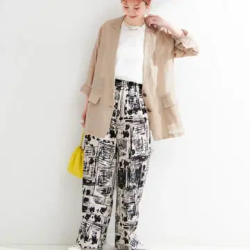 인기 완판템 B.C STOCK 아트 프린트 백 고무 팬츠