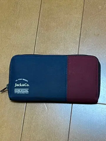 Jack&Co. 장지갑 네이비/와인 레드