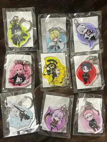 종말의 세라프 복권 타임 아크릴 키링 9종 세트