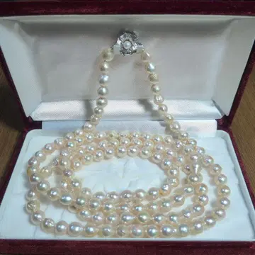 진주 다중 목걸이 케이스 포함