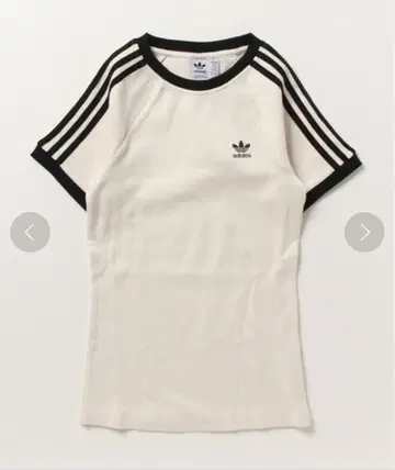 adidas 아이보리 와플 원단 반팔 T셔츠