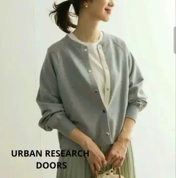 어반 리서치 도어스 코튼 맨투맨 래글런 숏 가디건