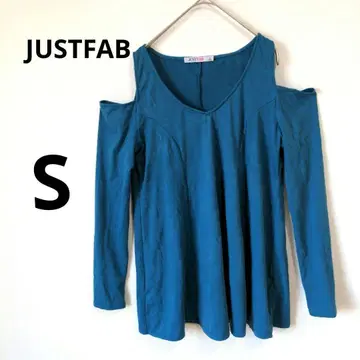 JUSTFAB [ S ] 오프숄더 파랑 블루 긴팔