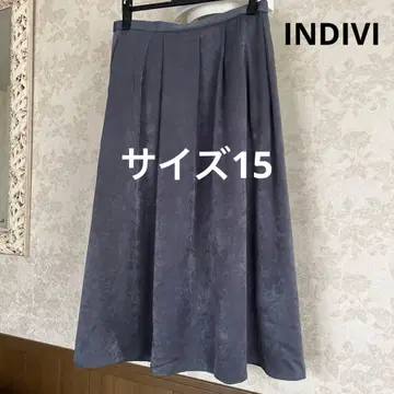 새상품급 빅 사이즈 15 인디비 허리밴딩 롱 플레어 스커트