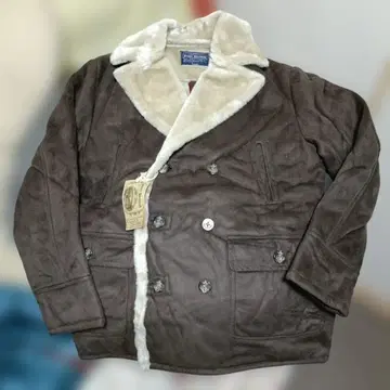 PORT BRIDGE 페이크 무스탕 P 코트 브라운