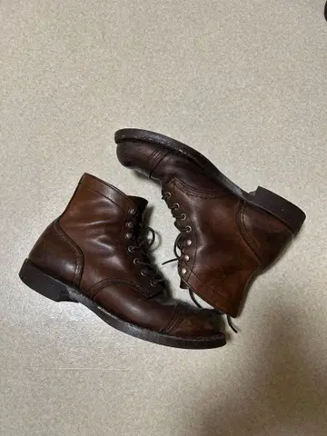 RED WING 8081 브라운 가죽 워크 부츠 7.5D